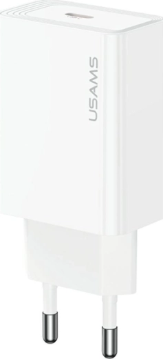 USAMS T69 φορτιστής πρίζας 20 W USB‑C λευκός