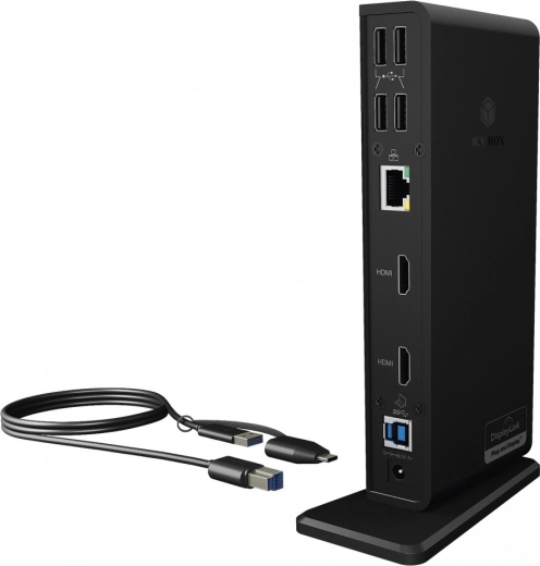 Επιτραπέζιος σταθμός σύνδεσης Icy Box DisplayLink