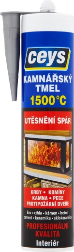 Πυρίμαχη σφραγιστική μαστίχη καμινάδας 310 ml μαύρη CEYS