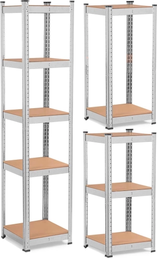 Μεταλλική ραφιέρα HUMBERG 180 × 40 × 40 cm, 5 ράφια, αντοχή 500 kg
