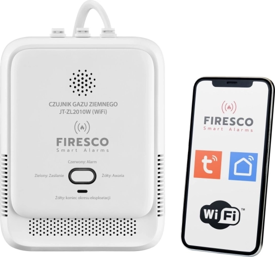 Firesco ανιχνευτής φυσικού αερίου WiFi (μεθάνιο CH4) Tuya/Smart Life