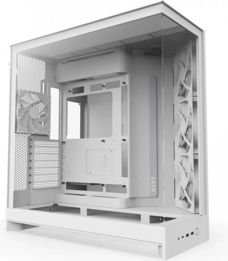 NZXT H9 Flow λευκό κουτί mid-tower με πανοραμικό γυαλί