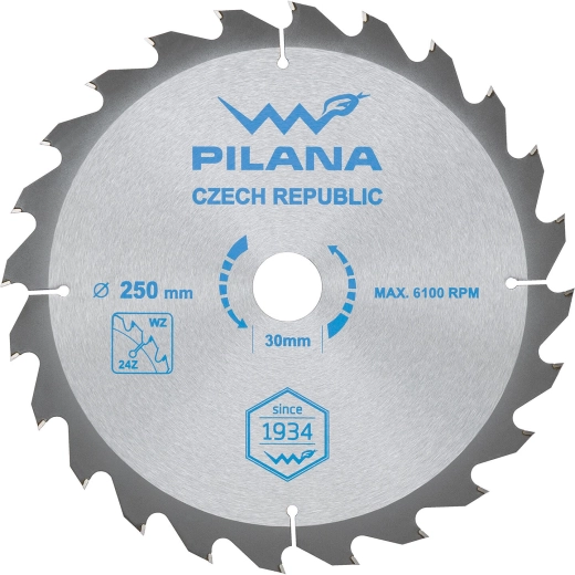 Δισκοπρίονο PILANA 250 mm, 24 δόντια, WZ, SK