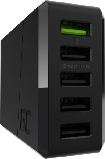Φορτιστής πρίζας GREENCELL ChargeSource 5, 52 W, 5× USB με γρήγορη φόρτιση