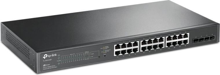 Μεταγωγέας TP-Link JetStream 28 θυρών gigabit PoE+ με 4 SFP