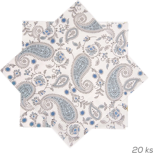 Χαρτοπετσέτες με κασμιρέ μοτίβο 33 × 33 cm, 20 τεμ.