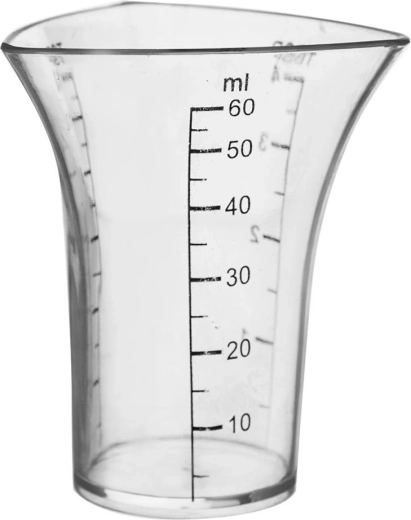 Μεζούρα 60 ml με τριπλή κλίμακα