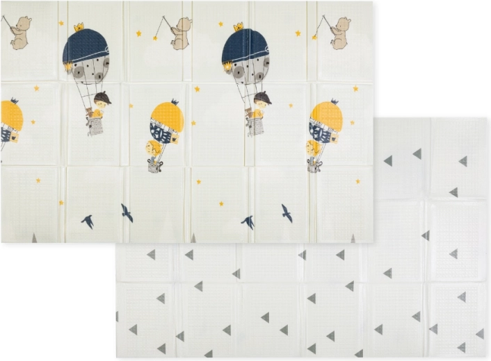 Petite&Mars πτυσσόμενο χαλάκι παιχνιδιού Campy L 130 × 200 cm mountains & triangles
