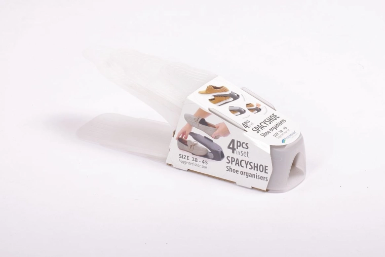 Σετ οργανωτών παπουτσιών Spacyshoe 4 τεμ., διαφανές (μέγεθος 38–45)