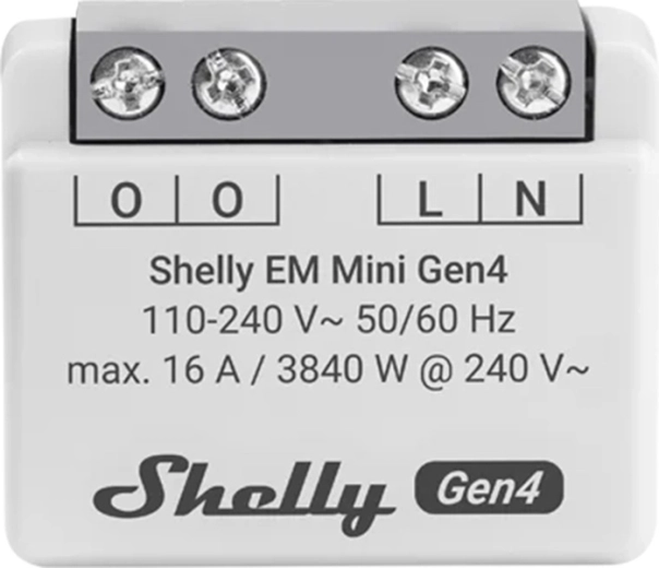 Μετρητής κατανάλωσης ενέργειας Shelly EM Mini Gen4 με Wi‑Fi και Matter
