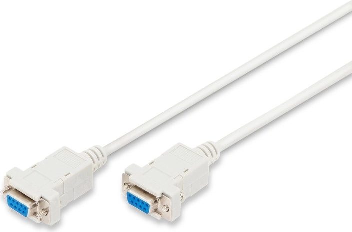 Καλώδιο null modem RS232 D-Sub 9 (θηλυκό–θηλυκό) 1,8 m γκρι