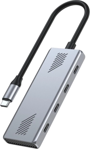 USB‑C hub 4× USB‑C 10 Gb/s, USB 3.2 Gen 2, μεταλλική κατασκευή