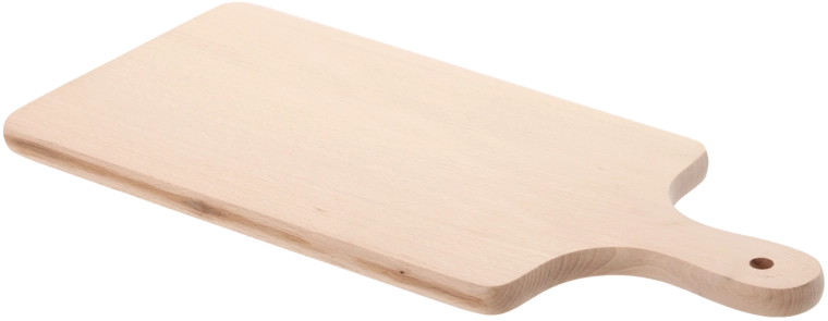 Ξύλινη σανίδα κοπής από οξιά με λαβή 44 × 19 cm