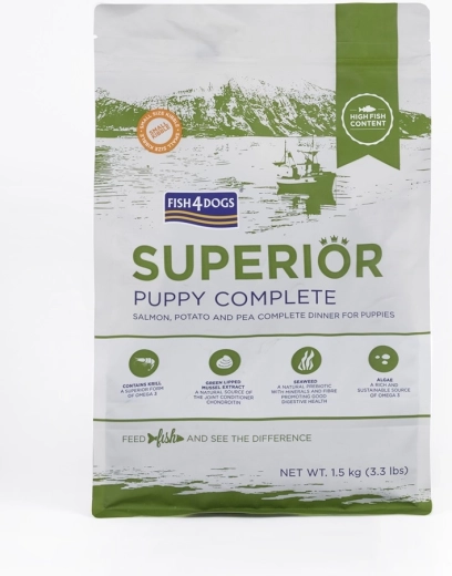 Fish4Dogs superior μικρές κροκέτες για κουτάβια με σολομό και πατάτες 1,5 kg