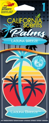 Κρεμαστό αρωματικό αυτοκινήτου CALIFORNIA SCENTS Laguna Breeze – φοίνικες
