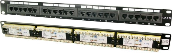 Patch panel CAT6 24 θυρών LogiLink