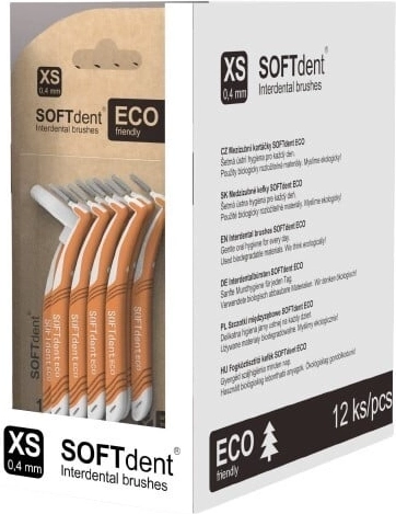 Softdent eco μεσοδόντια βουρτσάκια 0,4 mm XS καμπυλωτά