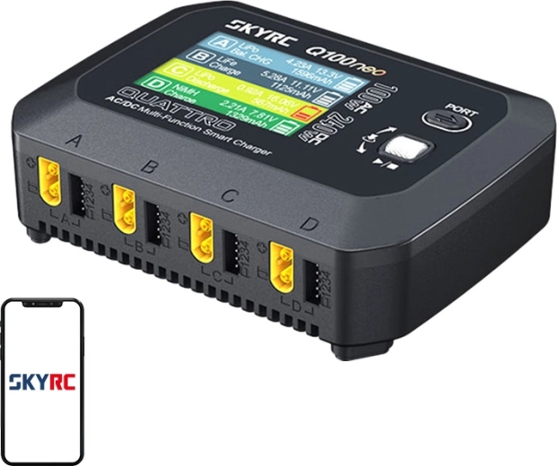 SkyRC Q100neo AC/DC πολυλειτουργικός έξυπνος φορτιστής για μπαταρίες μοντελισμού