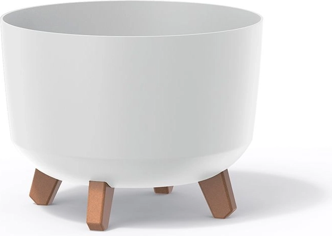 Γλάστρα Gracia 33,9 cm λευκή με ποδαράκια