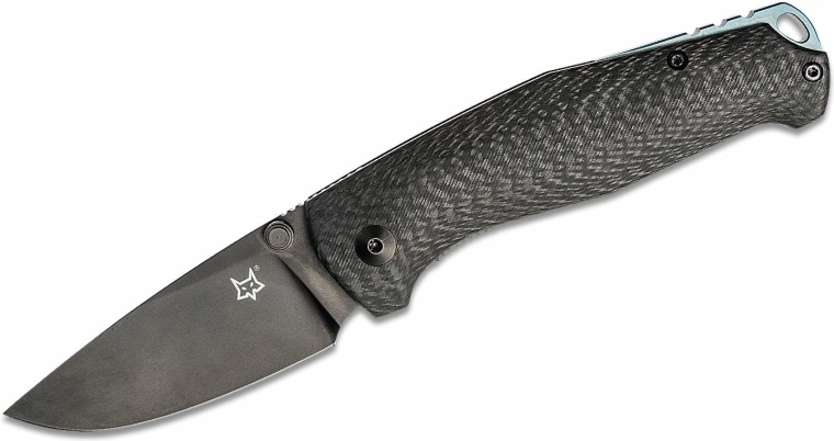 Πτυσσόμενο μαχαίρι τσέπης FOX Knives TUR, ανθρακονήματα, μαύρο – 7,6 cm