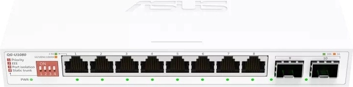 Μη διαχειριζόμενος διακόπτης 8× 2.5G + 2× 10G SFP+ QG-U1080