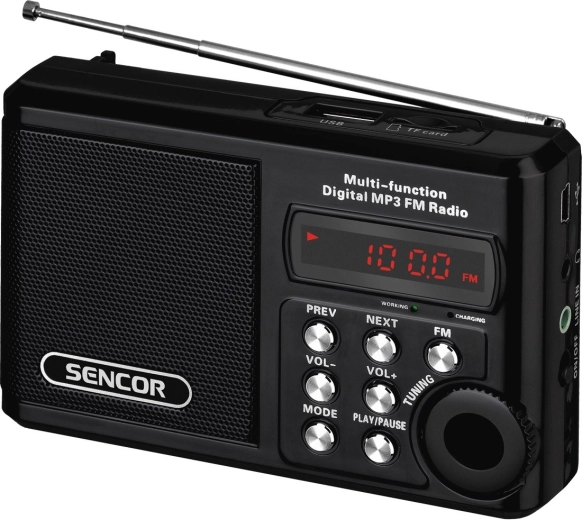 Ραδιόφωνο τσέπης με MP3, USB και microSD, μπαταρία ιόντων λιθίου έως 10 ώρες