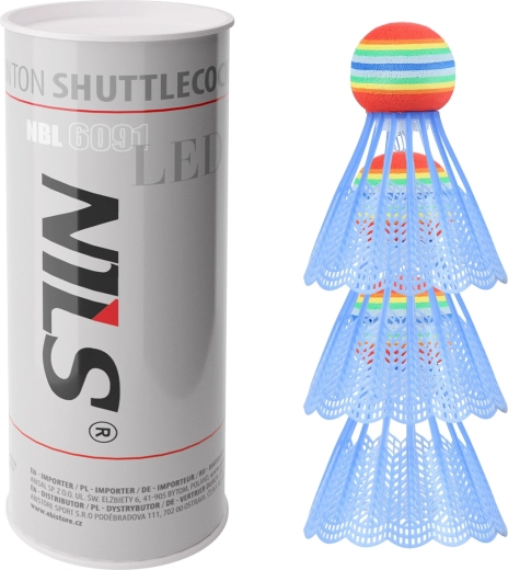 Μπαλάκια μπάντμιντον με LED NILS NBL6091, 3 τεμ.