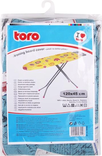 Κάλυμμα σιδερώστρας Toro 45 × 120 cm, βαμβάκι