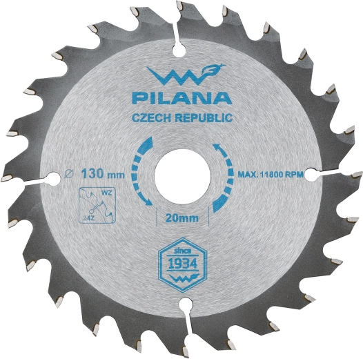 Δίσκος πριονιού PILANA 130 mm, 24 δόντια, WZ, καρβίδιο SK