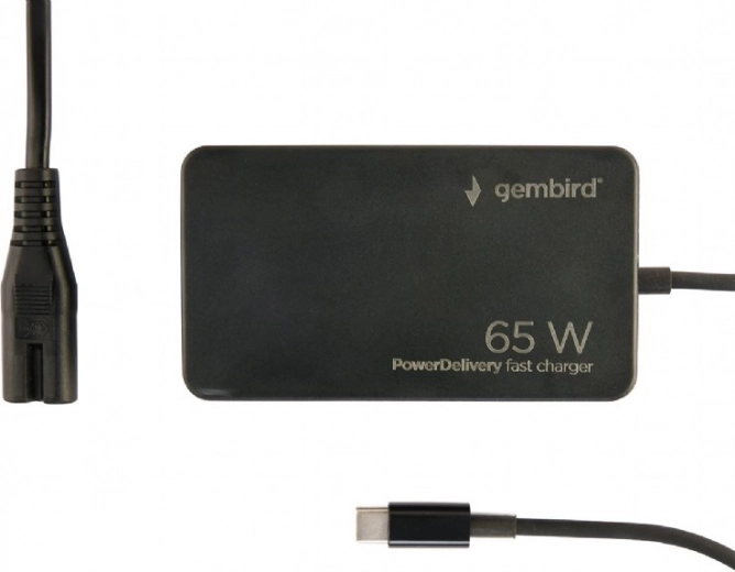 Καθολικός φορτιστής USB‑C 65 W με γρήγορη φόρτιση, μαύρος