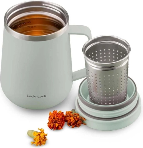 Θερμοκούπα με χερούλι LocknLock Metro Tea 400 ml, μέντα