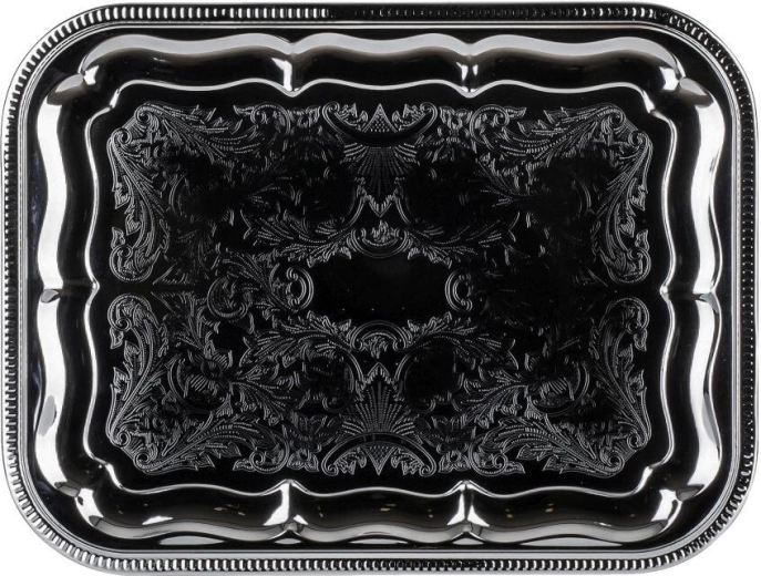 Τετράγωνος δίσκος σερβιρίσματος AKCENT 41 × 31 cm, χρωμίου
