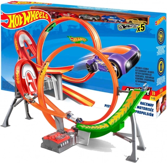 Hot Wheels Power Shift Raceway – αγωνιστική πίστα με βρόχο και 5 αυτοκίνητα