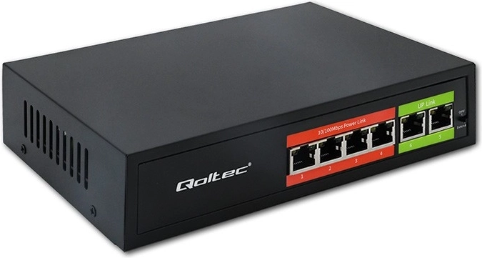 Δικτυακό switch Fast Ethernet PoE 4x RJ45 + 2x RJ45 uplink 65 W 10/100 Mb/s