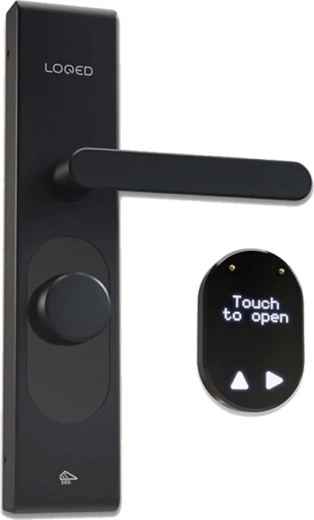 Έξυπνη κλειδαριά πόρτας LOQED Touch Smart Lock μαύρη Wi‑Fi και Bluetooth