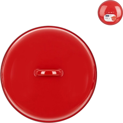 Σμαλτωμένο καπάκι Lem 21 cm κόκκινο