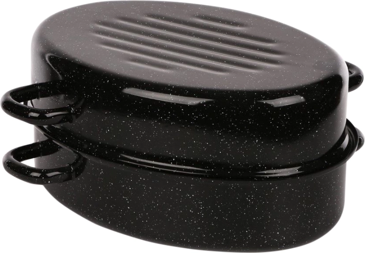 Σμάλτινη γάστρα Silesia με καπάκι 2,8 l, διάμετρος 30 cm