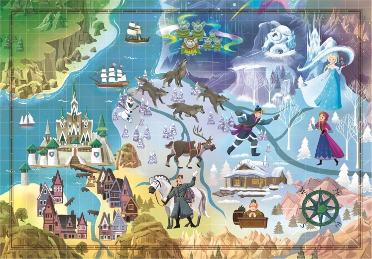 Puzzle Story Maps: Το Παγωμένο Βασίλειο 1000 κομμάτια