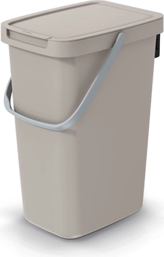 Κάδος απορριμμάτων Systema Q Collect με καπάκι, 12 l, ανοιχτό καφέ