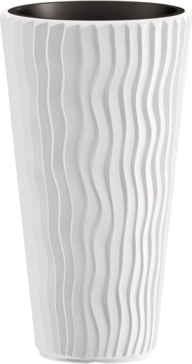 Γλάστρα Prosperplast Sandy Slim λευκή 30 cm