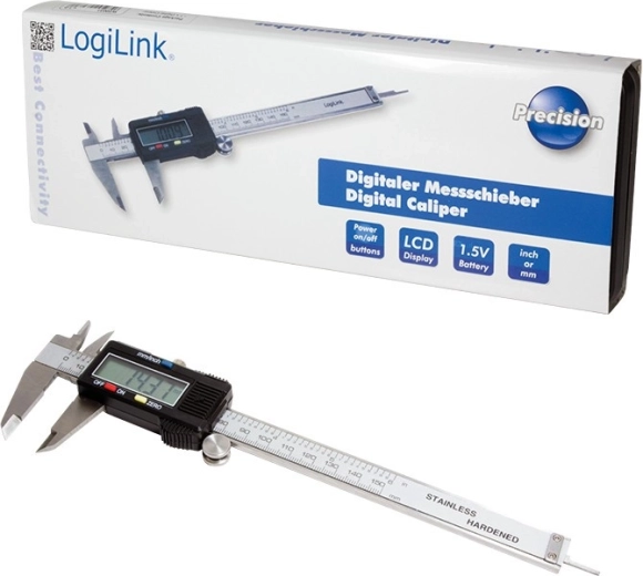 Ψηφιακό παχύμετρο 0–150 mm με οθόνη LCD