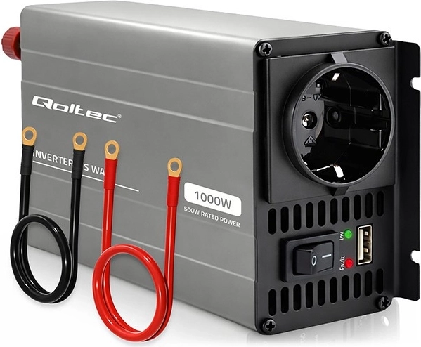Μετατροπέας τάσης Qoltec MS Wave 12 V σε 230 V 500/1000 W