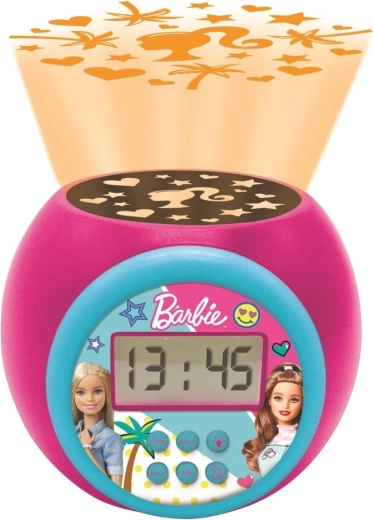 Παιδικό ξυπνητήρι με προβολέα BARBIE και νυχτερινό φως