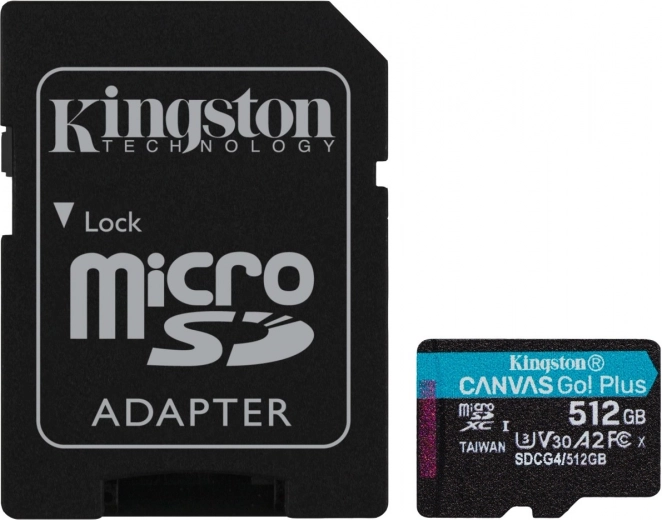 Κάρτα microSD 512 GB Canvas Go! Plus 200 MB/s A2 U3 V30 + αντάπτορας