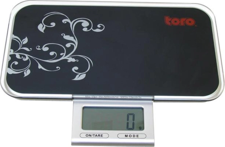 Ψηφιακή ζυγαριά κουζίνας TORO 10 kg, γυάλινη, μαύρη