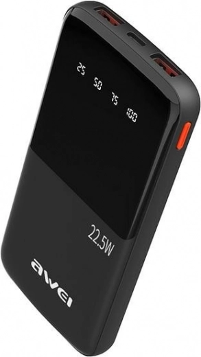 Powerbank 10000mAh με ταχεία φόρτιση 22,5W, 2xUSB + USB-C