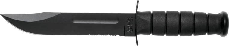 Kabar Full Size Black – τακτικό μαχητικό μαχαίρι 18 cm με δερμάτινη θήκη