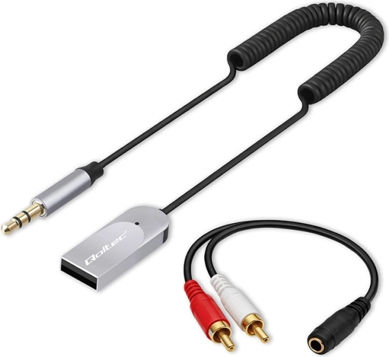ασύρματος δέκτης ήχου bluetooth 6.0 για σπίτι και αυτοκίνητο με 2× RCA, υποδοχή 3,5 mm AUX και τροφοδοσία USB, μικρόφωνο