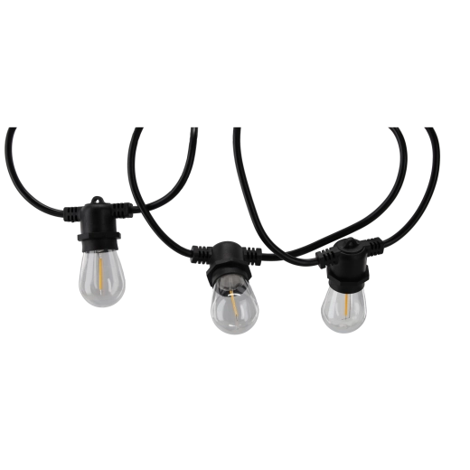 Φωτεινή γιρλάντα κήπου FILAME 10x LED E27, θερμό λευκό, 10 m, IP44, 230 V