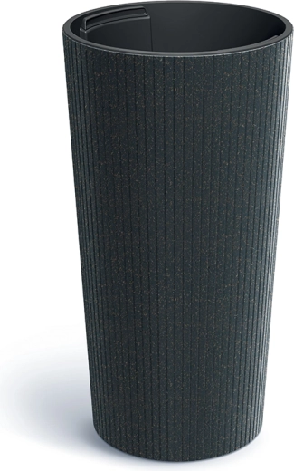 Γλάστρα Lamia Slim Eco Wood 25 cm ανθρακί